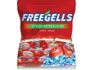 Bala Dura Cereja Refrescante Freegells 475 gr - Riclan